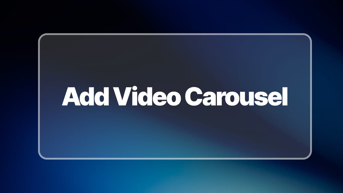 How to Add Video Carousel to Your Ecommerce Site