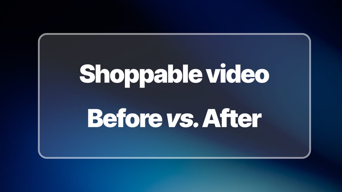 Shoppable Video: Before/After & Impact on Conversions